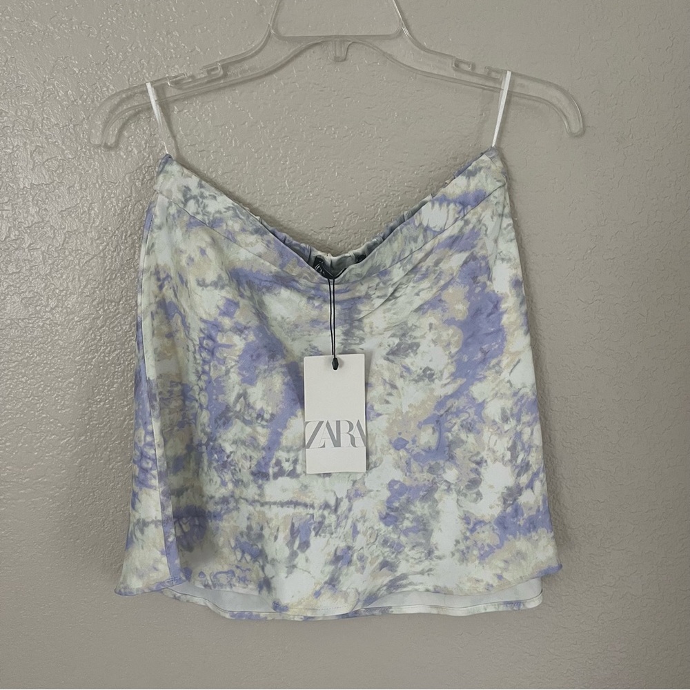 Zara Women's Lavender and White Skirt